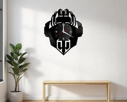 Laser Cut World of Tanks Wall Vinyl Record Wall Clock