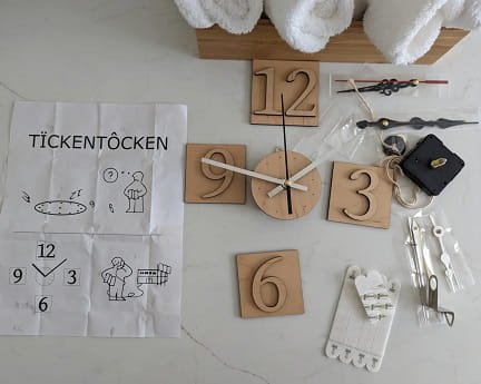 Laser Cut Wooden Frameless Wall Clock