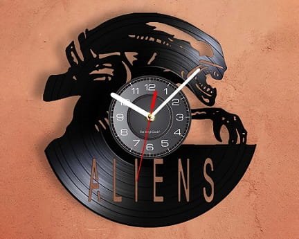 Laser Cut Aliens Warrior Vinyl Record Wall Clock