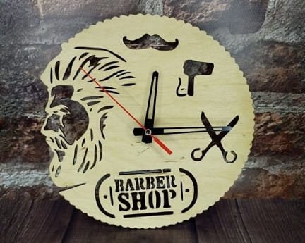 Laser Cut Hairdresser Barber Shop Wall Clock