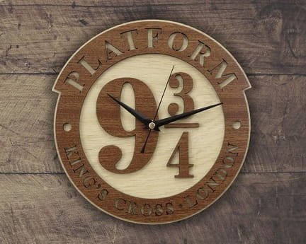 Laser Cut Harry Potter Platform Wall Clock
