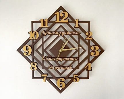 Laser Cut Interior Wall Clock for Class Teacher