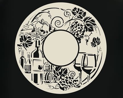 Laser Cut Wine Themed Wall Clock