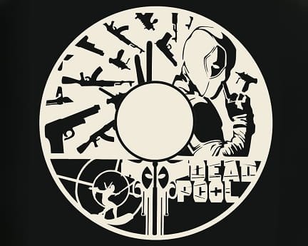 Laser Cut Deadpool Theme Wall Clock