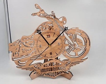 Laser Cut Harley Davidson Bike Wall Clock