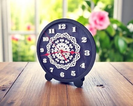 Laser Cut Vintage Decorative Table Clock