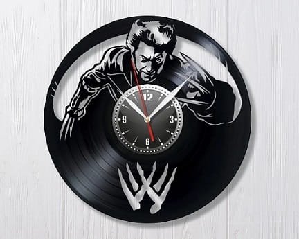 Laser Cut Wolverine Superhero Vinyl Record Wall Clock