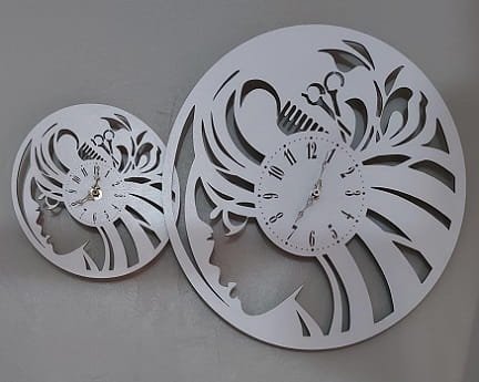 Laser Cut Beauty Hair Salon Wall Clock