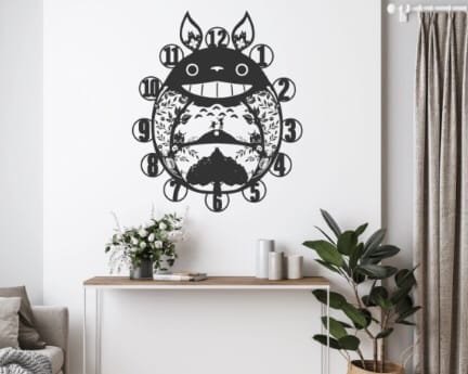 Laser Cut My Neighbor Totoro Wall Clock