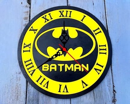 Laser Cut Batman Logo Wall Clock