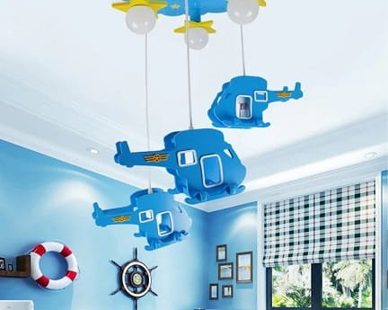 Laser Cut Helicopter Bedroom Ceiling Lamp