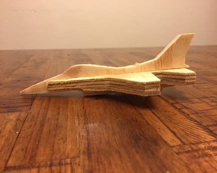 Laser Cut F-16 Jet Fighter Aircraft Toy 3D Puzzle