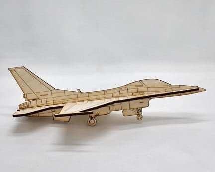Laser Cut F-16 Fighting Falcon Multirole Fighter Jet 3D Puzzle