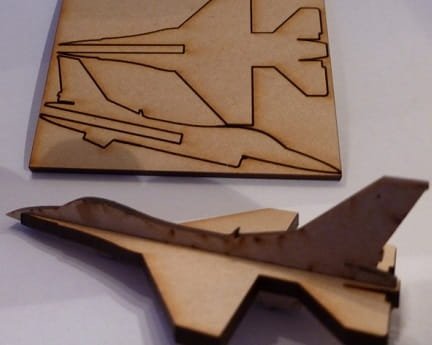Laser Cut Mini F-16 Fighter Aircraft 3D Puzzle Model Kit