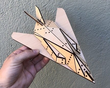 Laser Cut Lockheed F-117 Nighthawk Stealth Attack Aircraft 3D Puzzle