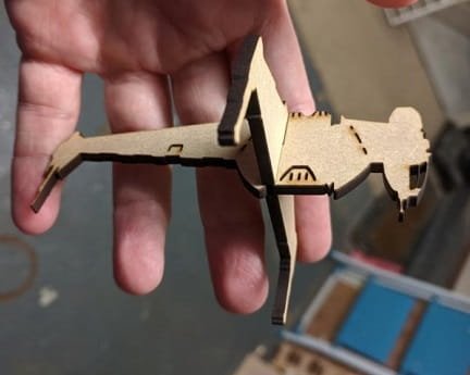 Laser Cut Star Wars B Wing Fighter Toy 3D Puzzle