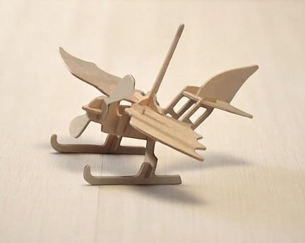 Laser Cut Seaplane Aircraft 3D Wood Puzzle