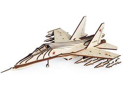 Laser Cut Su-30 Fighter Aircraft 3D Wood Model