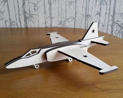 Laser Cut Sukhoi Su-25 Frogfoot Aircraft 3D Puzzle