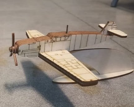 Laser Cut Messerschmitt BF-109 Fighter Aircraft 3D Wood Model