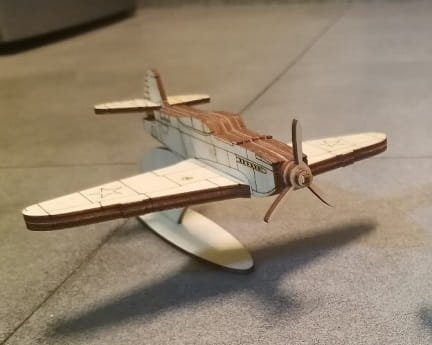 Laser Cut Yakovlev Yak 9 Fighter Aircraft for Desk Decor 3D Puzzle
