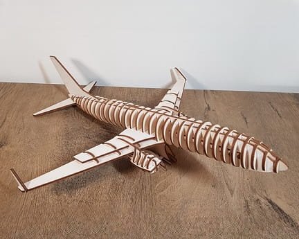 Laser Cut Airplane 3D Wooden Puzzle