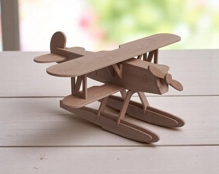 Laser Cut Pontoon Plane 3D Wooden Puzzle