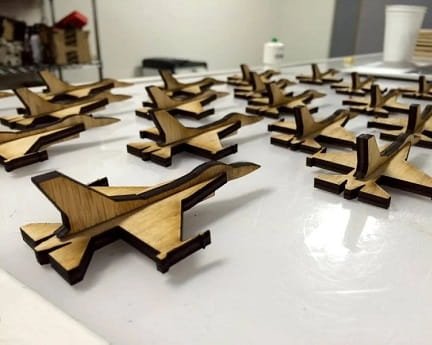 Laser Cut F-16 Fighting Falcon Jet Wooden Toy