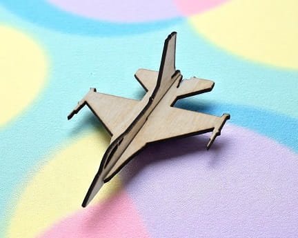 Laser Cut F-16 Multirole Fighter Aircraft 3D Puzzle Toy