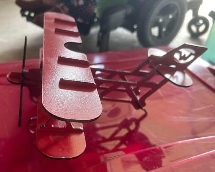 Laser Cut Biplane Wooden Toy Airplane 3D Puzzle