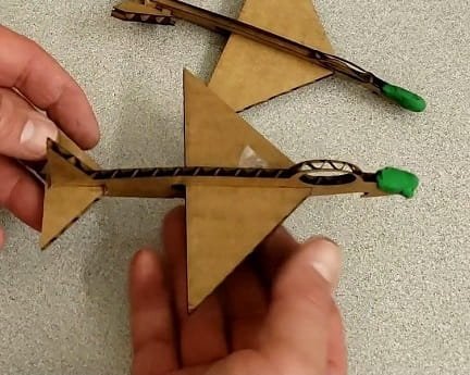 Laser Cut Cardboard Tinkercad Tiny Jet and Launcher