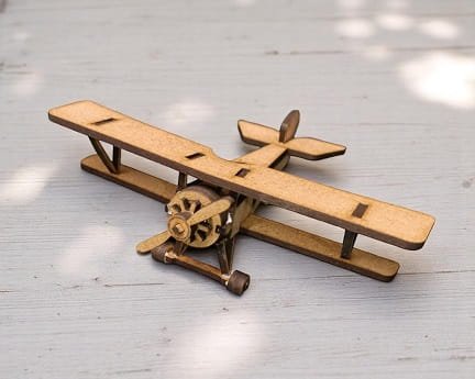 Laser Cut Nieuport 17 Aircraft 3D Puzzle Wood Model