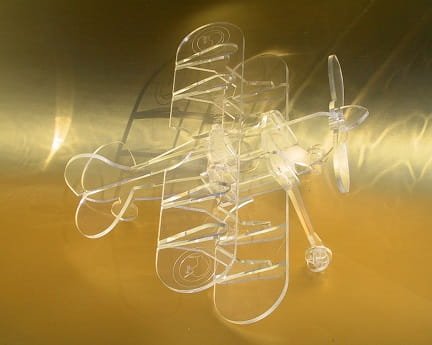 Laser Cut Decorative Double Wing Acrylic Airplane