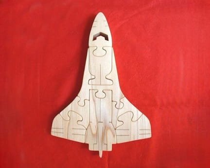 Laser Cut Wooden Space Shuttle Jigsaw Puzzle
