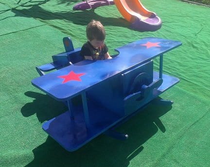 Laser Cut Wooden Airplane Rocker for Kids