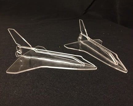 Laser Cut Space Shuttle Acrylic Model