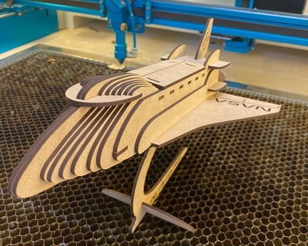 Laser Cut Space Shuttle Discovery Model Kit for Desk Decor
