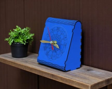 Laser Cut Wooden Decorative Desk Clock
