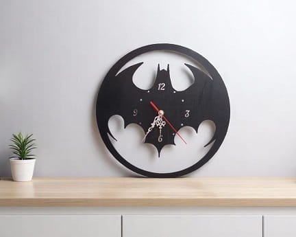 Laser Cut Batman Superhero Wall Clock