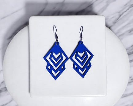 Laser Cut Simple Wooden Earrings for Women