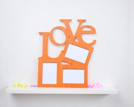 Laser Cut Love Themed Photo Frame