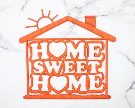 Laser Cut Home Sweet Home Wall Sign Wall Decor