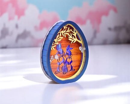 Laser Cut Decorative Easter Egg Lamp