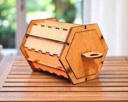 Laser Cut Hexagonal Drawer Storage Box