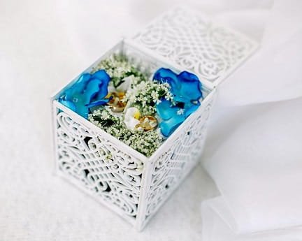 Laser Cut Decorative Wedding Ring Box