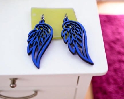 Laser Cut Angel Wing Earrings