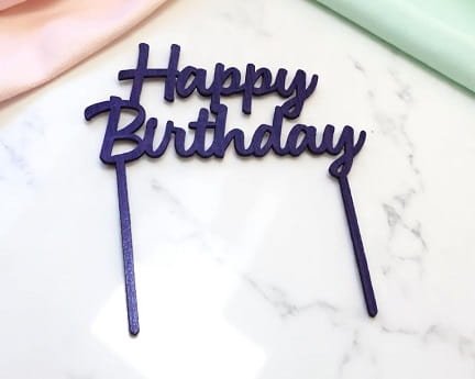 Laser Cut Birthday Cake Topper