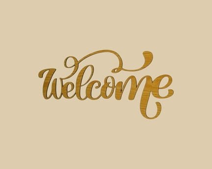 Laser Cut Wooden Welcome Sign