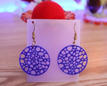Laser Cut Acrylic Circle Earrings for Women