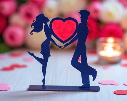 Laser Cut Romantic Love Couple Valentine Day Decor